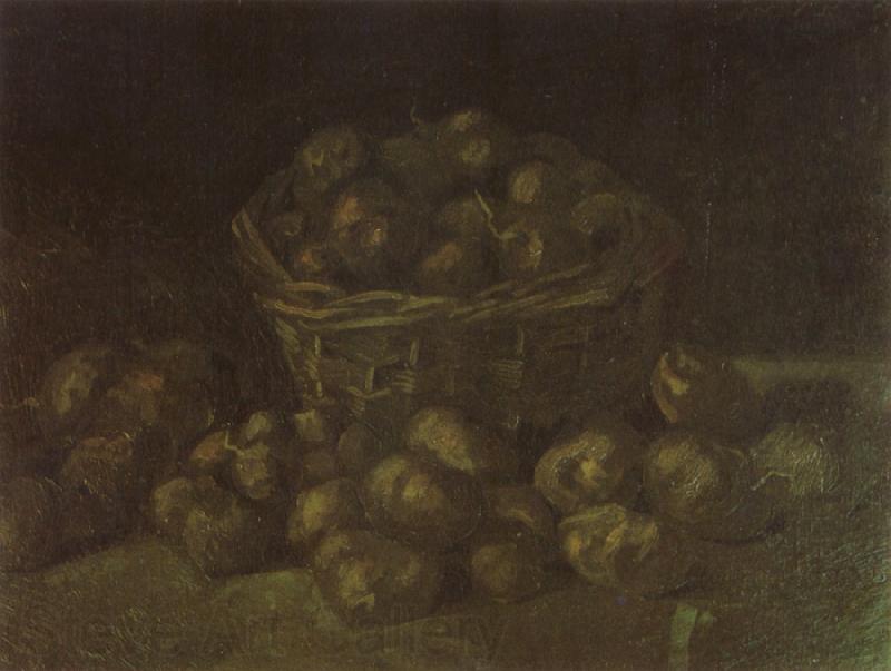 Vincent Van Gogh Still life with a Basket of Potatoes (nn04) Spain oil painting art